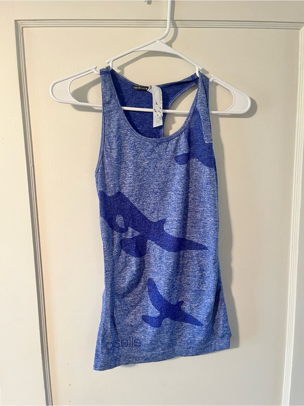 oiselle Heathered Blue Racerback Tank